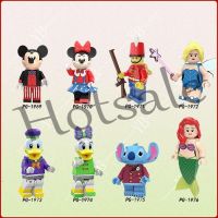 【hot sale】 ○∈┅ B32 Cartoon doll ornaments Mickey Minnie Donald Duck small particles put together building blocks minifigure toys