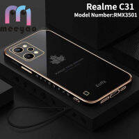 กรณี Realme C31ดีไซน์ใหม่ใบเมเปิลเคสโทรศัพท์นุ่มสำหรับ RMX3501 RealmeC31