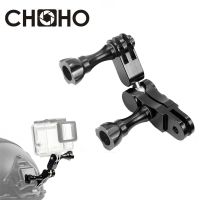 สำหรับ Gopro อุปกรณ์เสริม CNC อะลูมิเนียมหมวกนิรภัยขยายแขน Adjus Selfie Stick 3ทาง360การหมุนฮีโร่สำหรับ Go Pro SJCAM เหมาะสำหรับ Xiaomi Yi