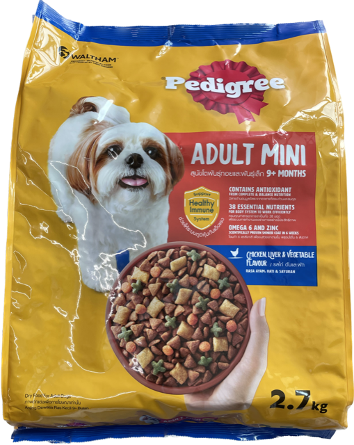 Pedigree Adult Mini Chicken, Liver and Vegetable Flavour 2.7kg (new ...