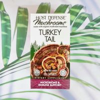 สารสกัดเห็ดหางไก่งวงออแกนิค Host Defense® Organic Turkey Tail 120 Vegetarian Capsules (Fungi Perfecti®)