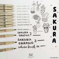 (ของแท้ผลิตจากญี่ปุ่น) Pigma Sakura micron pen ปากกาตัดเส้น สีดำ กันน้ำ