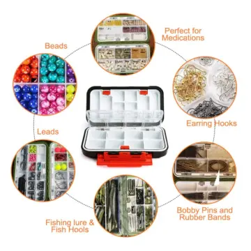  Tackle Box, Double Sided Plastic Fishing Storage Box