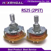 2pcs RS25 Band switch 2P5T Mount Rotary Switch Selector Band 2 Pole 5 Position Knob Switch Band Switches