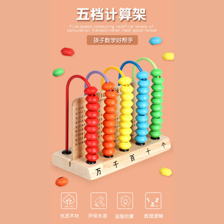Elementary school students counting teaching aids calculation stand l