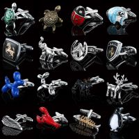 【hot】 French mens shaped cuffs Dog bee lobster fish tortoise animal accessories