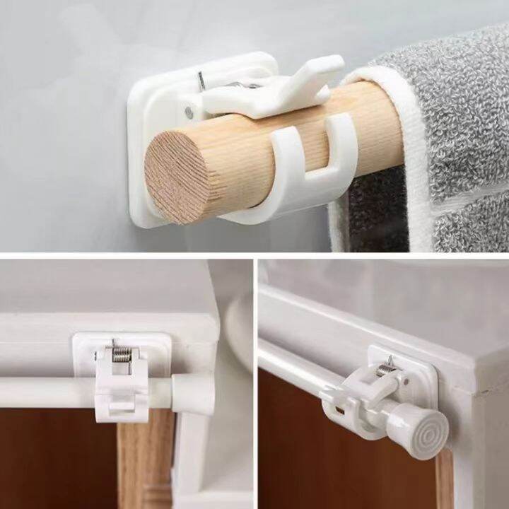 100 Hong Z 2pc Curtain Rod Brackets Fishing Rod Brackets No Drill