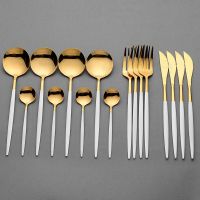 （glistening shop） Moderncutleryware Set CompleteDinnerware Dinner Set CutleryGold Knives ForksEco Friendly