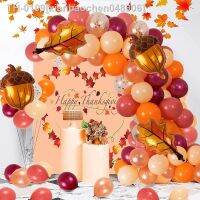 ❀✢▩ xianhaochen048906 Theme Balloons Arch Kit Foil para Ação de Graças Outono Aniversário Chuveiro nupcial Decoração do partido Acorn 147pcs