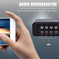 Multi-Source RCA Mixer Stereo Audio Reverberator 4 Input 2 Output Audio Switch Switcher Driver Headphone Volume Control