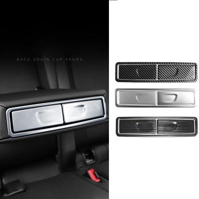 npuh Car Styling Rear Armrest Box Car Cup Holder Sticker Cover For Mercedes Benz A W177 GLB X247 GLA H247 2020-21