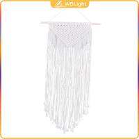 WBLight Macrame พรมทอแขวนผนังลายเรขาคณิตโบฮีเมียนตกแต่งศิลปะบนผนัง