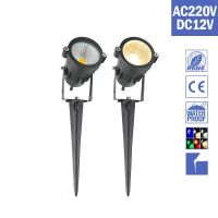 1pc LED Floodlight 5W 7W 10W 12W Garden Light Waterproof Spike Lamp For Garden Lawn Security Outdoor Decoration Spotlight