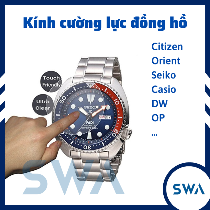 Dán màn hình cường lực tròn cho đồng hồ Seiko Orient DW Casio Timex  Olympia... chống va đập, chống xước tốt Kích thước kính từ 23mm đến 46mm  SWA 