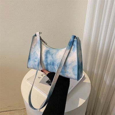 [COD] women 2022 summer fashion shoulder bag simple underarm casual contrast dumpling
