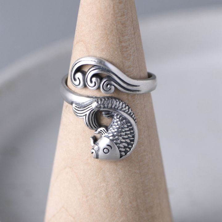 plun-นำโชค-แหวนก้อย-แหวนเงิน-ของขวัญ-แหวนย้อนยุค-แหวนปลาคาร์พ-มงคล-สันติสุข-ทุกปี-เซียงหยุนแหวน
