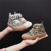 Leopard Children Canvas Shoes Kids Sneakers Baby Toddler Boy Shoes Breathable Girls Casual Child Flat Shoes Kid Sport Shoes