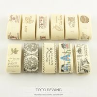 2.5CM 11 designs width cotton label Mixed ZAKKA cotton ribbons patchwork craft and DIY sewing projects for garment clothes Stickers Labels