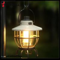 ?Quick Arrival?LED Portable Lantern Waterproof Retro Garden Decoration Lamp Type-c Charging with Hook Dimmable Power Display Rotary Switch for Night Hiking Equipment?Arrive 1-3 Days?