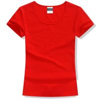 [Lanbo clothing] เสื้อยืดลำลองสำหรับผู้หญิงเสื้อยืดแขนสั้นคอกลมผ้าฝ้ายสีพื้นเสื้อยืด MODE Korea 39; S แบรนด์เนม