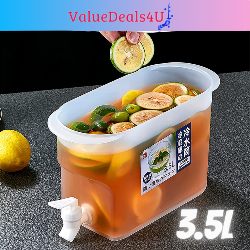 Water Dispenser With Spigot 3.5L Leak Proof Plastic Water Container
