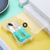 Twist Fork Spoon Silicone Soft Spoon Set Of Anti-skid Baby Feeding Childrens Tableware Auxiliary Food Fork Plastic Tableware Bowl Fork Spoon Sets