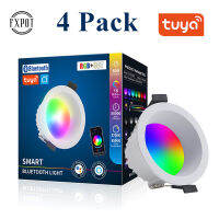 Tuya สมาร์ท LED ดาวน์ไลท์การออกแบบใหม่เพลงจังหวะ16 RGBW สีหรี่แสงได้ WIFI ควบคุม15วัตต์สมาร์ทหลอดไฟ LED สำหรับบ้านบาร์ตกแต่ง *