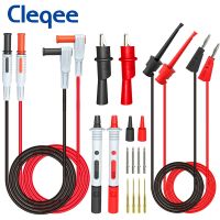 Cleqee P1308B Multimeter Test Leads Kit with Replaceable needles alligator clips 4mm Banana Plug to test Hook Clips Electronic