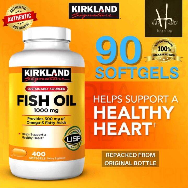 90 Tablets Kirkland Signature Fish Oil 1000 mg Lazada PH