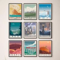 Vintage Beautiful Cities Landscape Architecture Art โปสเตอร์ภาพวาดผ้าใบผนังพิมพ์ภาพ-เหมาะสำหรับห้องนั่งเล่น Modern Home Decor