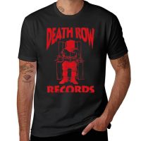 Death Row Records เสื้อยืดสีแดงเสื้อยืดทรงโอเวอร์ไซส์แมว