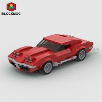 MOC Bricks Chevroleted Corvette C3 Stingray Coupe Racing Sports Car Vehicle Speed Champion Racer Building Blocks Technology Toys