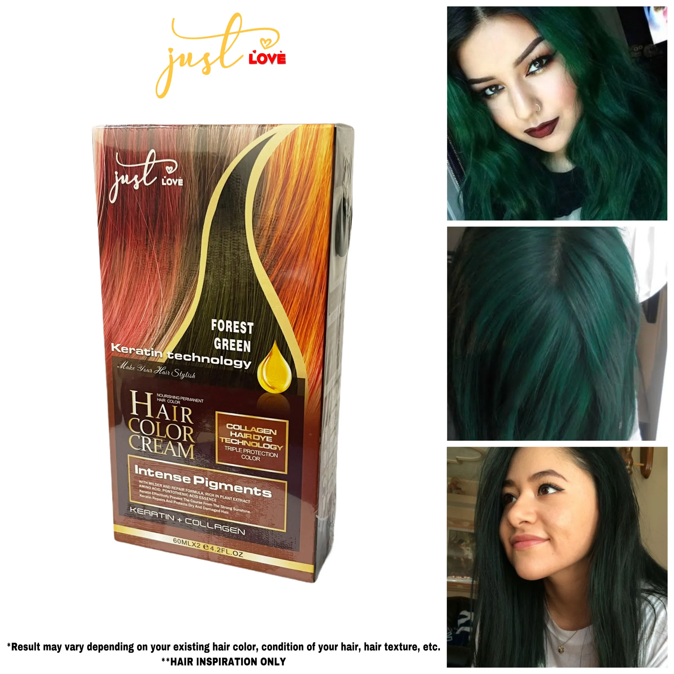 Just Love Permanent Hair Color Forest Green | Lazada PH