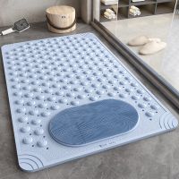 QSR STORE Non-Slip Bathroom Mat Anti-fall Waterproof PVC Safety Shower Door Carpet Massage Feet Easy To Clean Toilet Bathtub Floor Rug