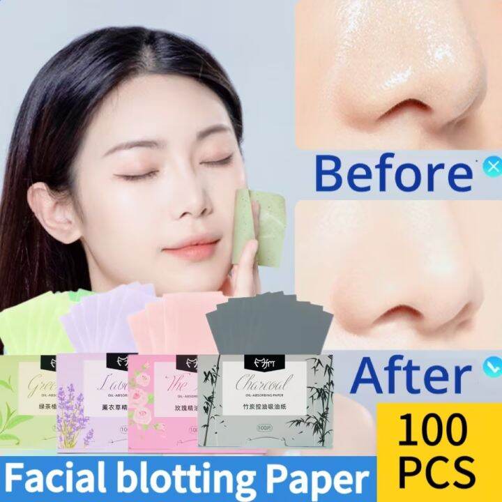 Facial blotting Paper 100PCS Refreshing Nonirritating Oilfree