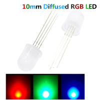 1 PCS 10 มม.สี Diffused LED RGBแคโทด 20mA 3 สีสีแดงสีเขียวสีฟ้า 4 PIN 10 MM Light-Emitting DiodeหลอดไฟLED