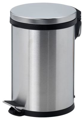 SNÖRPA Pedal bin, stainless steel, 12 l  (สเนอร์ปา ถังขยะเหยียบ , สแตนเลส, 12 ลิตร)