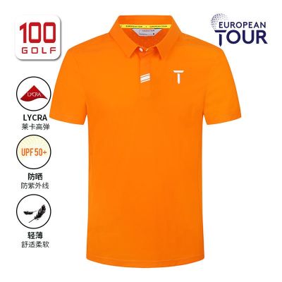 EuropeanTour European Tour Golf Clothing Mens Short Sleeve T-Shirt Summer Stretch Comfortable Polo Shirt golf