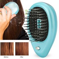 ❡❆ Electric Massager Portable Mini Ion Anti-Static Ionic Straightener Comb Magic Vibration Hair Brush Head Hairbrush Modeling Tools