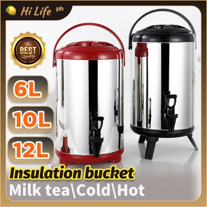 6L/8L/10L/12L Stainless Steel Heat Insulation Drink Dispenser Keep Warm/Cold  Bucket - China Keep Warm Bucket and Milk Tea Bucket price