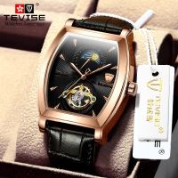 ZZOOI Tevise Men Watches Luxury Brand Tourbillon Automatic Mechanical Watch Men Sport Square Male Wristwatches Relogio Masculino 2021