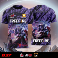 เสื้อเกม B34-B37 (สต็อกเพียงพอ) เกม FREE FIRE เสื้อเกมสีสดชัดคุณภาพสูง size:S-5XL