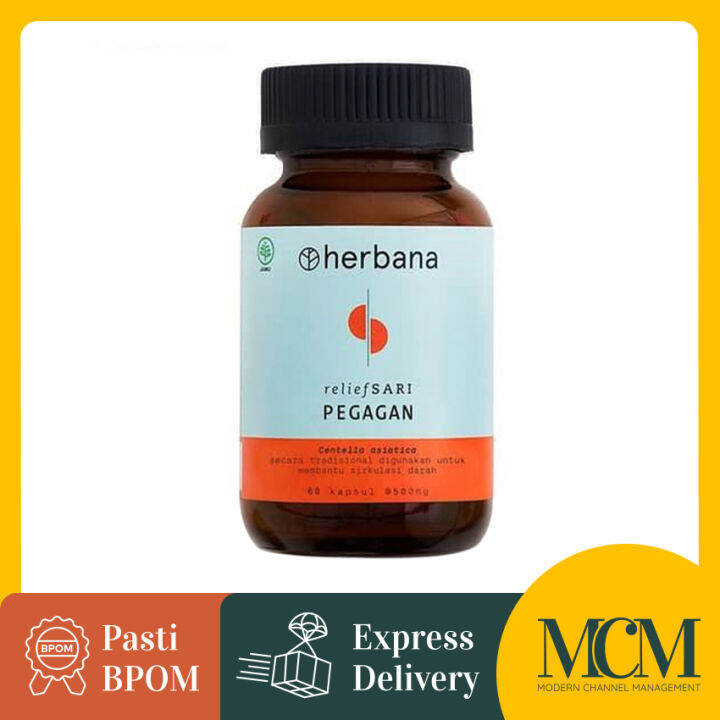 Herbana Relief Sari Pegagan 60 Kapsul Obat Anti Stres Lazada
