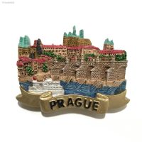 ۞☌✲ Prague Square Czech Republic Travel Souvenir Fridge Magnet Decor Creative Manual Resin 3D Magnet Fridge Sticker for Home Decor