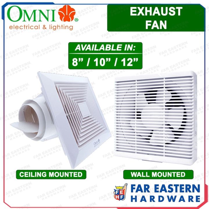 OMNI Ceiling Duct Wall Mounted Exhaust Bathroom Fan Air Ventilator 8 10 ...