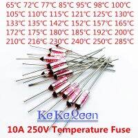 10PCS 10A 15A TF RY 65 RY 72 RY 77 RY 85 RY 95 RY 98 RY 100 RY 105 RY 110 RY 115 ... degree 250V Metal shell Temperature Fuse