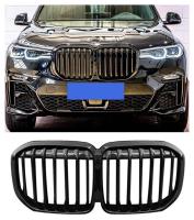 เหมาะสำหรับ Bmw G07 X7 2019 2020 2021 2022คุณภาพสูง ABS สีดำและคาร์บอนไฟเบอร์ตาข่าย Grille Trim Racing Grills