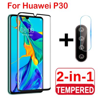 2 in 1 Screen Protector Protective Glass For Huawei P30 lite Pro Back Camera Lens film Tempered Glass On Huawei P30 Lite glass