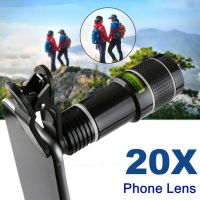 1set 20x Zoom HD Universal Smartphone Optical Camera Telephoto Clip Telescope Lens