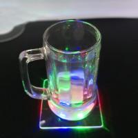 Led Coaster Cup Holder Mug Stand Light Bar Mat Table Placemat Party Drink Glass Creative Pad Round Home Decor Kitchen Bartender